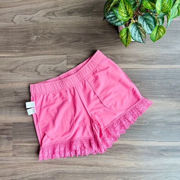 Lilly Pulitzer 5" Kylar Ruffle Hem Knit Shorts in Pink Shady – Size S - Picture 11 of 15